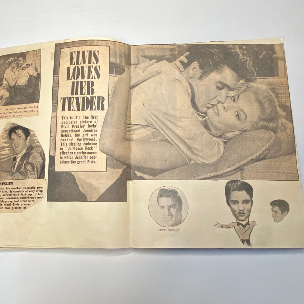 Elvis Presley Scrapbook 75 Pages Newspaper Magazine Clippings Photos Early Years